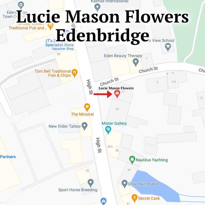 Location map for Lucy Mason Flowers in Edenbridge